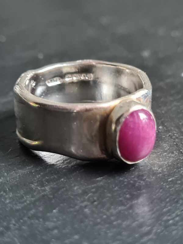 Rubin Ring in Silber