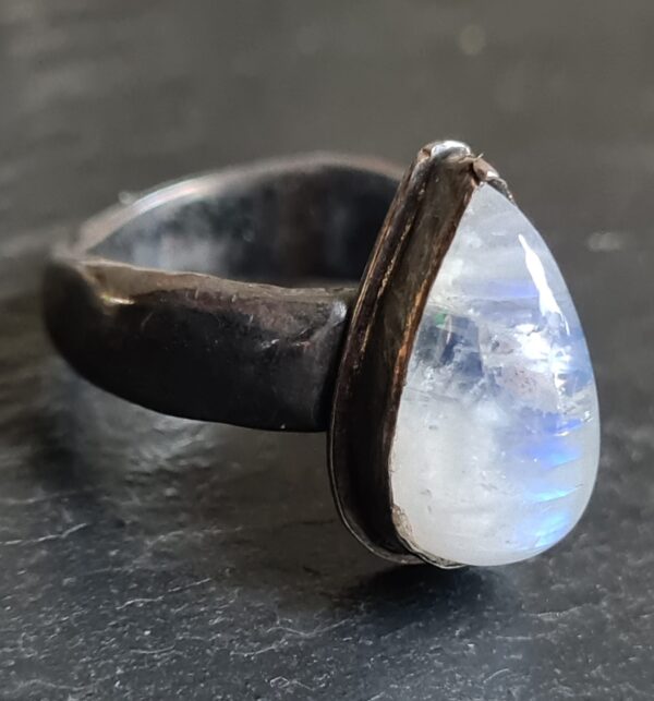 Mondstein Ring Unikat Silber