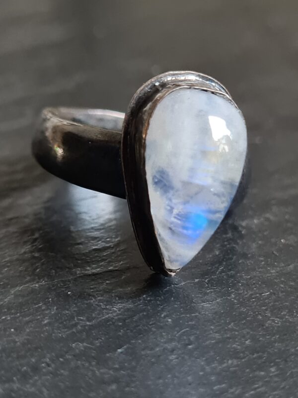 Mondstein Silber Ring Unikat