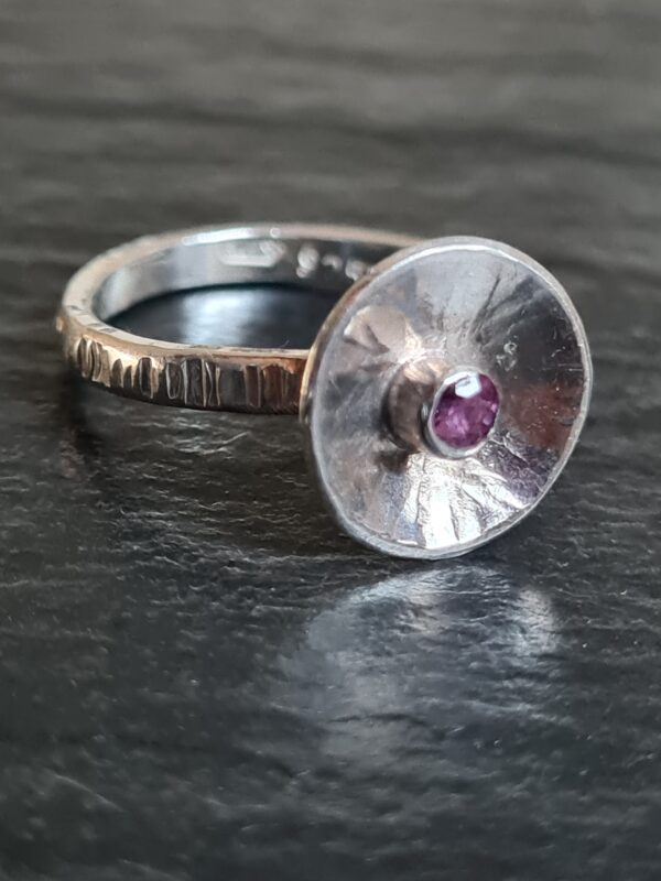 Rubin Ring Silber