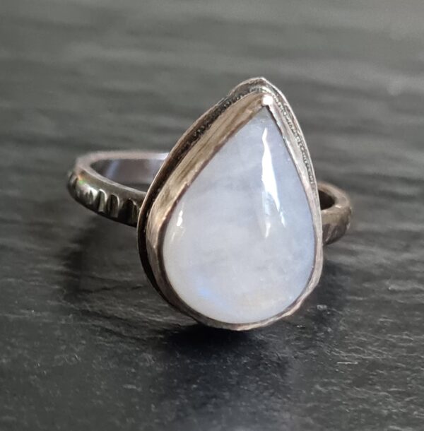 Mondstein Sterling Silber Ring – Größe 54