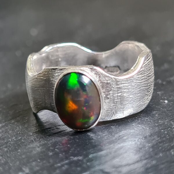 schwarzer Opal Ring